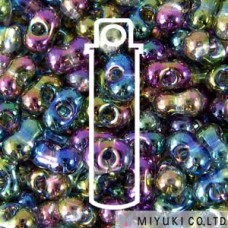 Berry 2.5 X 4.5mm Dk Tr Grey Rnbw Lstr- Apx 23gm/tb (2440)