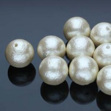 Cotton Pearls 18mm Off White 100 Pcs/bg