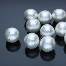 Cotton Pearls 12mm White 200 Pcs/bg