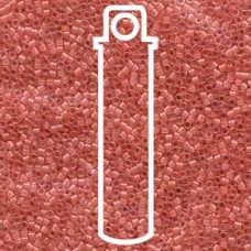 Delica 10/0 Lined Rose Pink Ab -apx 7.2gm (DBM0070)