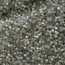 Delica 11/0 Silk Inside Dyed Pewter Ab -50gm/bg (DB1877-50)