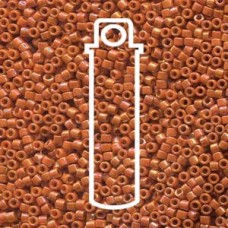 11/0 Delica Glazed Opaque Burnt Orange 7.2gm/tb (DB2274)