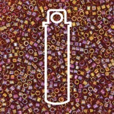 Delica Bd Fancy Lined Rust Apx 7.2gm/tb (DB2375)