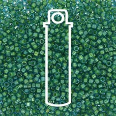 Delica Bd Fancy Lined Aqua Green Apx 7.2gm/tb (DB2381)