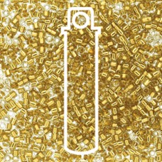 11/0 Delica Gold Plate Lined Yellow Aprx 7.2gm/tb