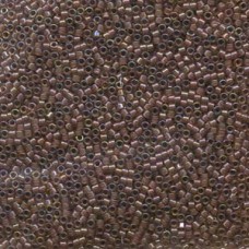 Delica 10/0 Lined Amber/taupe Ab 100 Gm Bag (DBM0287)