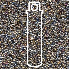 11/0 Delica Palladium Silver Gold Iris-7.2gm (DB546)