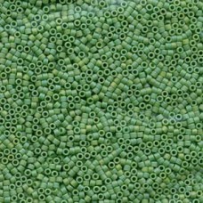 15/0 Delica Matt Opaque Green Ab -50 Gm Bag (DBS0877)