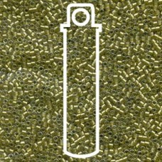 Delica Bd Sparkling Lt.yellow Lined Chrtrs- Aprx 7.2gm (DB908)