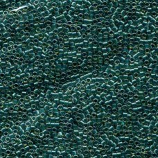 Delica Bd Sparkling Dk Teal 100gm Bag Lined Chartreuse (DB919)