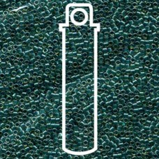 Delica Bd Sparkling Dk Teal Lined Chrtrs- Aprx 7.2gm (DB919)