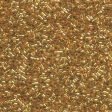 Delica Bead Lined Gold 24 Kt Hex Cut/ 25 Gm (DBC0033-25)