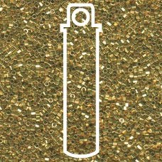 Delica Bead Lt. 24kt Gold Plated Hx Cut-aprx 7.2 Gm (DBC0034)