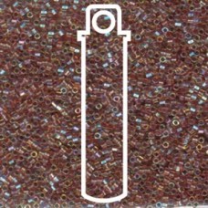 Delica Bead Lined Dk Topaz Ab Hx Cut-aprx 7.2 Gm (DBC0088)