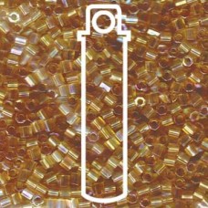 Delica 8/0 Hex 8/0 Trans Lt Amber Ab Apx 6.8gm (DBLC-0100)