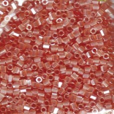 Hex Cut Delica 8/0 Transparent Pink Luster 100 Gram Bag (DBLC-0106)