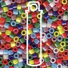Delica 10/0 Mix Opaque Rainbow Ab- Apprx 7.2gm (DBM-MIX44)