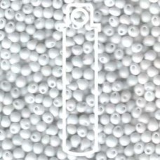 Miyuki Drop 3.4mm Opaque Frosted White - 25gm (402FR)