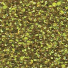 Drop 3.4mm Mint Green Lined Yellow Miyuki 250 Gram Bag (F11)