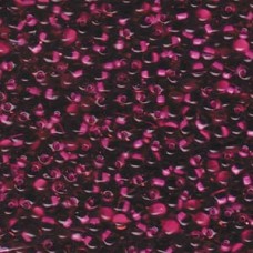 Drop 3.4mm Raspberry Lined Smoky Amy Miyuki 250 Gram Bag (F32)