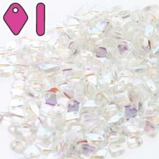 Dragon Scale Bead 1.5x5mm 50 Gm Crystal Ab