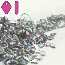 Dragon Scale Bead 1.5x5mm Silver Rainbow-9.5gm/tb
