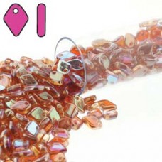 Dragon Scale Bead 1.5x5mm Cry/orange Rainbow-9.5gm/tb