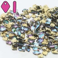 Dragon Scale Bead 1.5x5mm 50 Gm Crys Golden Rainbow