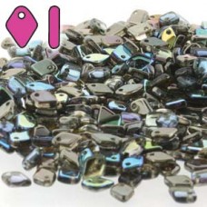 Dragon Scale Bead 1.5x5mm 50 Gm Crys Graphite Rainb
