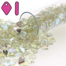 Dragon Scale Bead 1.5x5mm Green Rainbow-9.5gm/tb