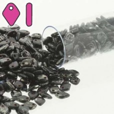Dragon Scale Bead 1.5x5mm (jet) Picasso -9.5gm/tb