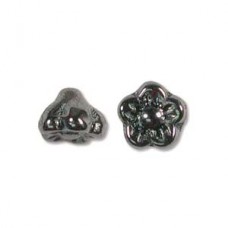 Flower 7mm Hematite 100bd/st 3st/bg