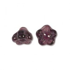 Flower 7mm Dk.amethyst 100bd/st 3st/bg