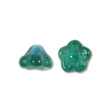 Flower 7mm Teal Ab 100bd/st 3st/bg