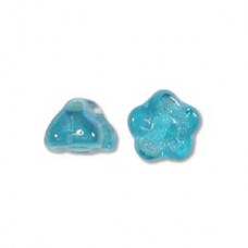 Flower 7mm Aqua Ab 100bd/st 3st/bg