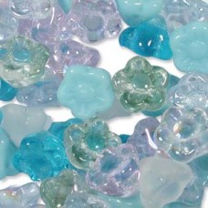Flower 7mm Serenity Mix 100bd/st 3st/bg