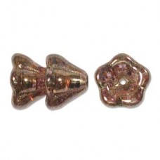 Flower 11x13mm Crystal Brown 50bd/st 6st/bg