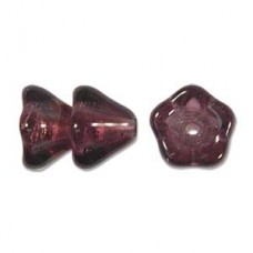 Flower 11x13mm Dk.amethyst Ab Fire 50bd/st 6st/bg