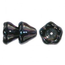 Flower 11x13mm Blue Iris 50bd/st 6st/bg