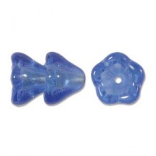 Flower 11x13mm Sapphire 50bd/st 6st/bg