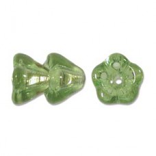 Flower 11x13mm Olivine 50bd/st 6st/bg