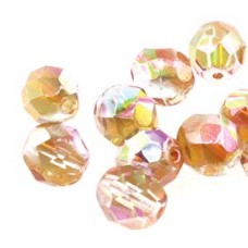 Fire Polish 4mm Crystal Orange Rainbow-40 Bds/st 10st/bg