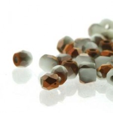 Fire Polish True 2mm Chalk Wht Sunset Matt-600 Pcs/bg-loose