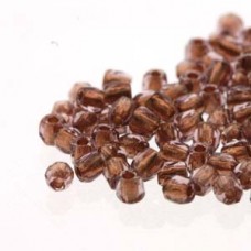 Fire Polish True 2mm Lt Ameth Copper Lined 600/bg