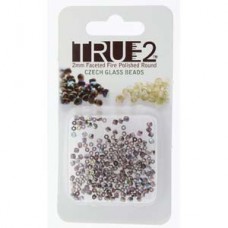 Fire Polish True 2mm Lt Amy Graphite Rnbw Aprx 2gm