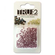 Fire Polish True 2mm Lt Amethyst Appx 2gm