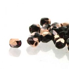 Fire Polish True 2mm Jet Capri Gold-600 Pcs/bg-loose