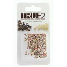 Fire Polish True 2mm Jet Calif Gold Rush Aprx 2gm