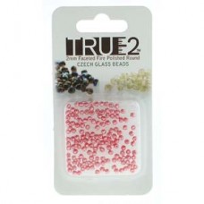 Fire Polish True 2mm Pastel Lt Coral-aprx 2gm