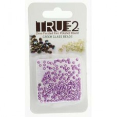 Fire Polish True 2mm Pastel Lilac Aprx 2gm